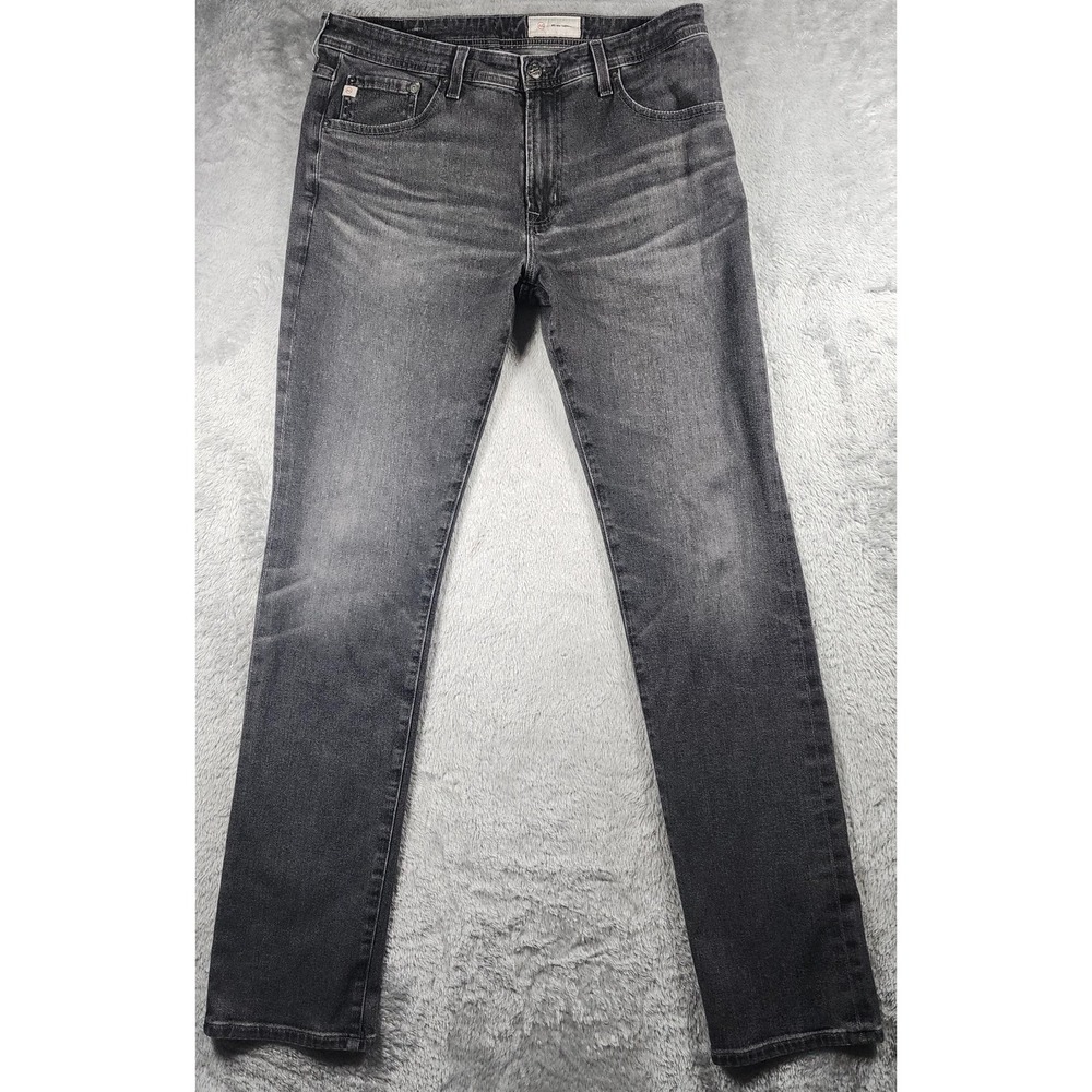 AG Adriano Goldschmied Jeans Mens 34x33 Gray Everett Slim Straight Stretch Faded - Picture 1 of 13